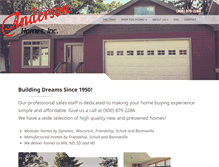 Tablet Screenshot of anderson-homes-inc.com